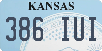 KS license plate 386IUI
