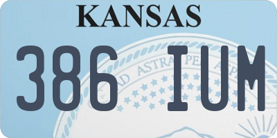 KS license plate 386IUM