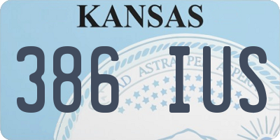 KS license plate 386IUS