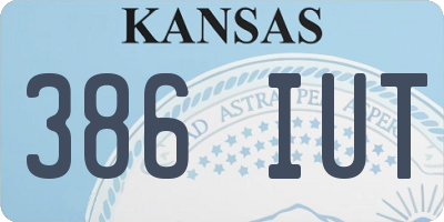 KS license plate 386IUT