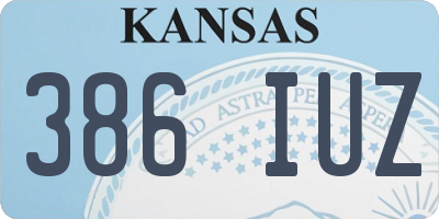 KS license plate 386IUZ