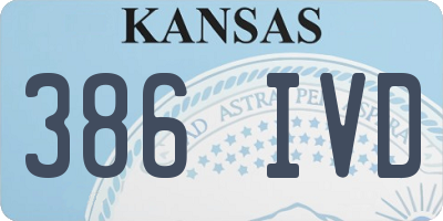 KS license plate 386IVD