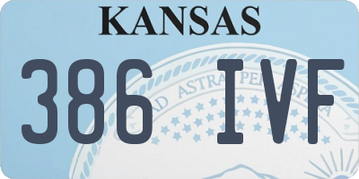 KS license plate 386IVF