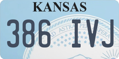 KS license plate 386IVJ