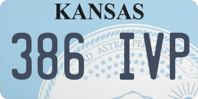 KS license plate 386IVP
