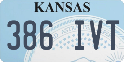 KS license plate 386IVT
