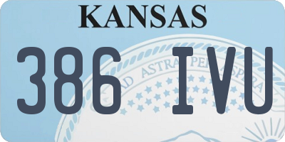 KS license plate 386IVU
