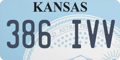 KS license plate 386IVV