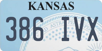 KS license plate 386IVX