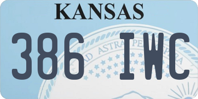 KS license plate 386IWC