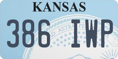 KS license plate 386IWP