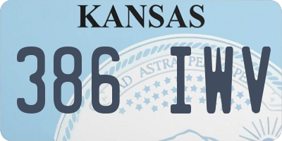 KS license plate 386IWV