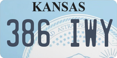KS license plate 386IWY