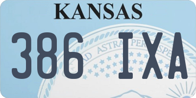 KS license plate 386IXA