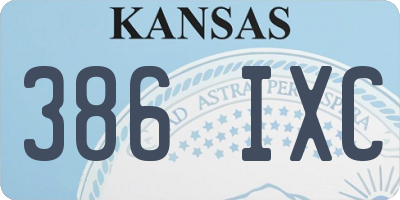 KS license plate 386IXC