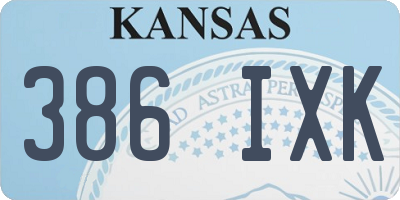 KS license plate 386IXK