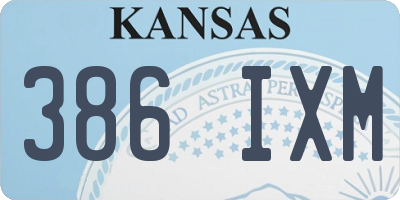 KS license plate 386IXM