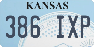 KS license plate 386IXP