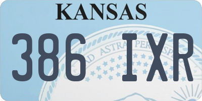 KS license plate 386IXR
