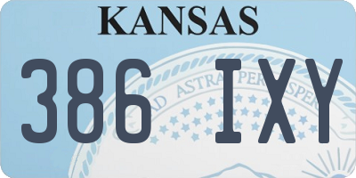 KS license plate 386IXY