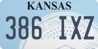 KS license plate 386IXZ