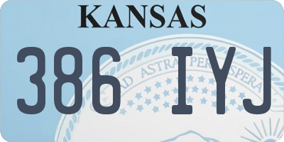 KS license plate 386IYJ