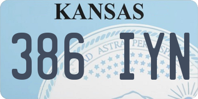 KS license plate 386IYN