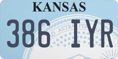 KS license plate 386IYR