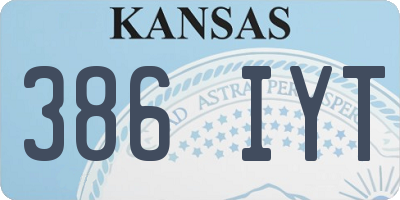 KS license plate 386IYT