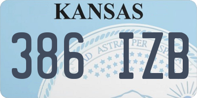 KS license plate 386IZB