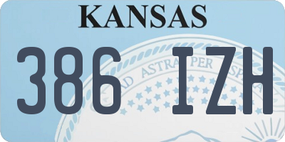 KS license plate 386IZH