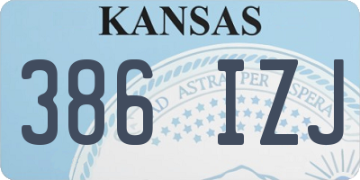 KS license plate 386IZJ