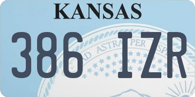 KS license plate 386IZR