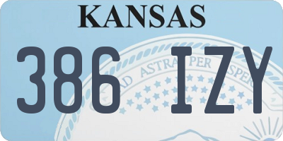 KS license plate 386IZY