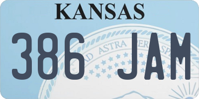 KS license plate 386JAM