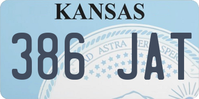 KS license plate 386JAT