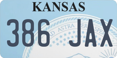 KS license plate 386JAX