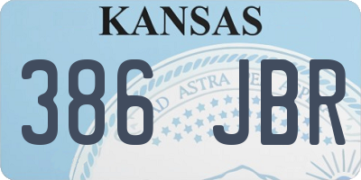 KS license plate 386JBR