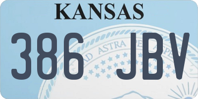 KS license plate 386JBV