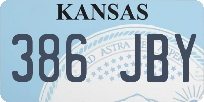 KS license plate 386JBY