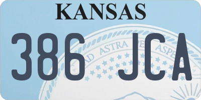 KS license plate 386JCA
