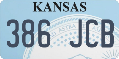 KS license plate 386JCB