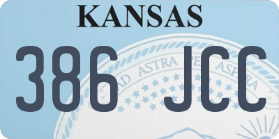 KS license plate 386JCC