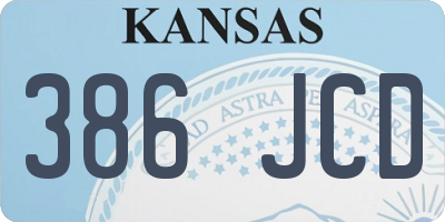 KS license plate 386JCD