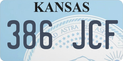 KS license plate 386JCF