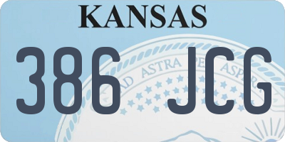 KS license plate 386JCG