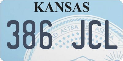 KS license plate 386JCL