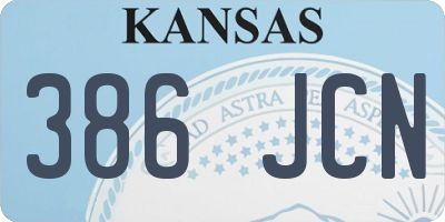 KS license plate 386JCN