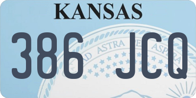 KS license plate 386JCQ