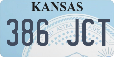 KS license plate 386JCT